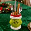 Ceramic Green Utensil Holder Christmas Utensils Crock Rustic Farmhouse Indoor Organizer Christmas Kitchen Decor