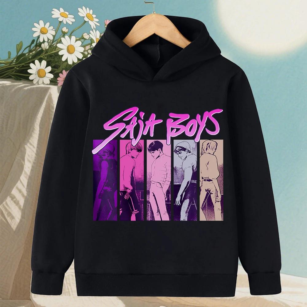 KPop Lovec démonů Saja Chlapci Kreslené Dívky Chlapec Teplá Dětská Mikina s kapucí Korejská Vlna Móda Ležérní Topy Ležérní Oblečení