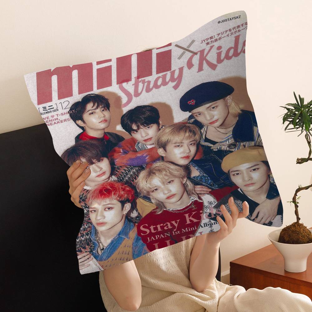 Kpop SStray KKids Personalized Pillow Cover Kids Bedroom Wild Party Decor Pillowcase kid Birthday shower Gift