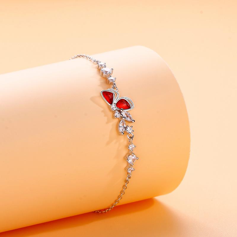 Niche Design Butterfly Bracelet Jewelry Ins Mori Korean Fashion Women's Diamond-encrusted Bracelet Jewelry
