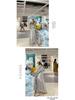 Plus Size Korean-Style Long Sleeve Gray Dress for Spring and Autumn
