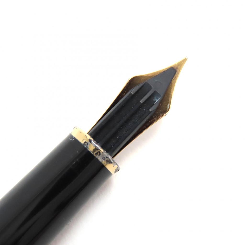 Montblanc Fountain Pen Meisterstück Classic White Star Black Gold 14K Mens Used