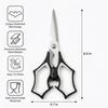 Kitchen Shears Multi-Purpose Heavy Duty Chicken Bones Shears Sharp Meat Scissors Bat-Shaped Stainless Steel Kitchen Scissors