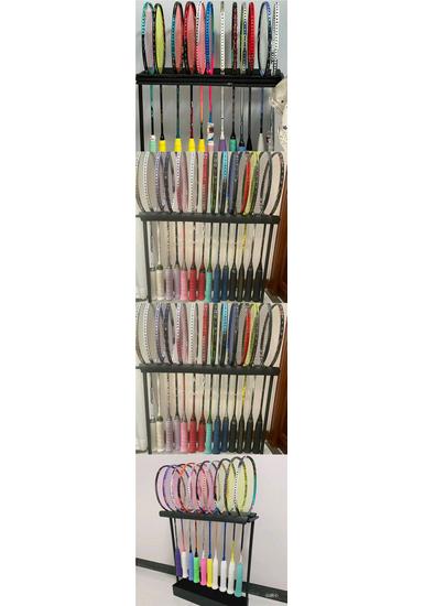 Wall-Mounted Racket Display: Badminton and Tennis Storage Hook