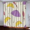 High Density Blackout Curtains Cartoon Small Objects Small Plants 3D Digital Printing Blackout Curtains