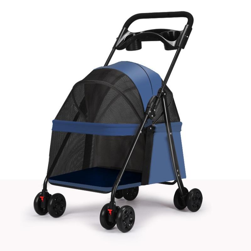 Foldable Pet Stroller Cat Small Dog Cart Puppy Kitten Teddy Car Outdoor Lightweight Folding Pet Stroller