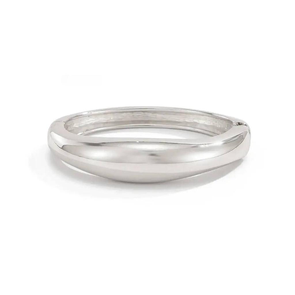 IngeSight.Z 2 Styles HipHop Metal Water Drop Cuff Bangle Bracelet Women Punk Gold Color Geometric Stacking Spring Bangle Jewelry