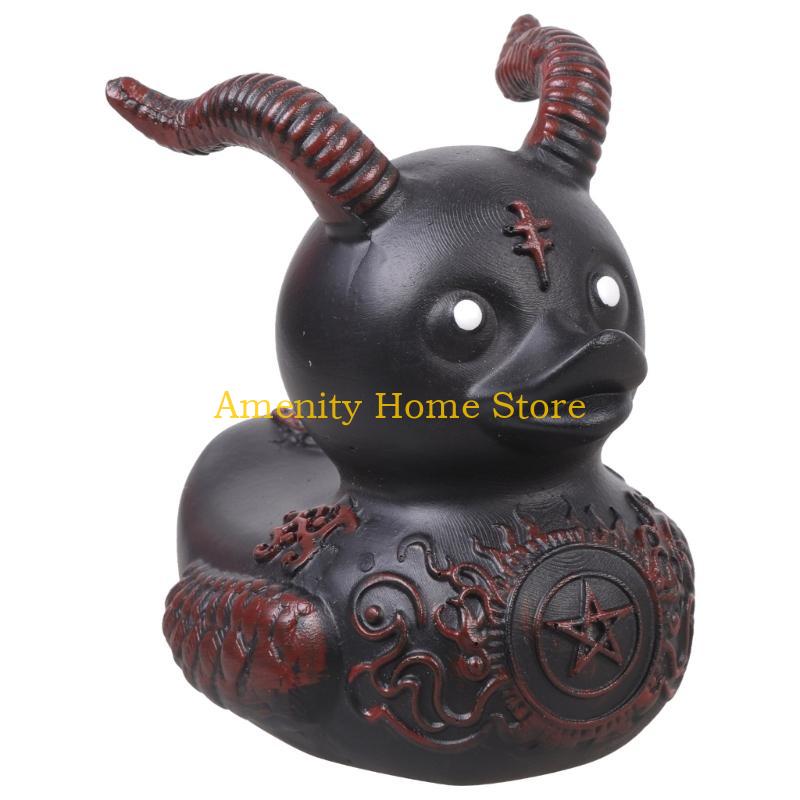 F26C Duckieville Duck Figure Rock Duck Statue to Bring Playfulness to Your Decors