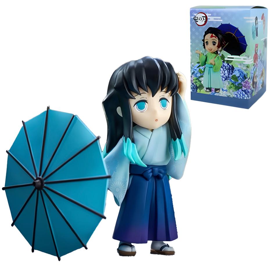 Demon Slayer Kimetsu No Yaiba Plum Rain Mystery Blind Box Tanjirou Nezuko Zenitsu Inosuke Collectible Toy Gift For Manga Lovers