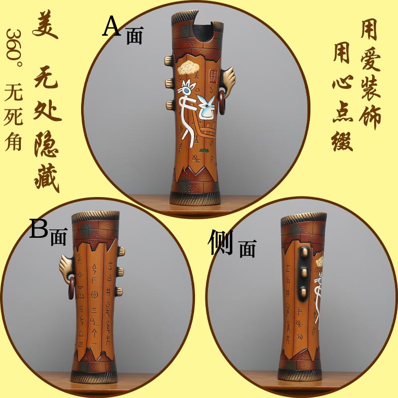 

New Chinese-style ceramic wine cabinet decoration small ornament entrance Zen Buddhist dry vase
