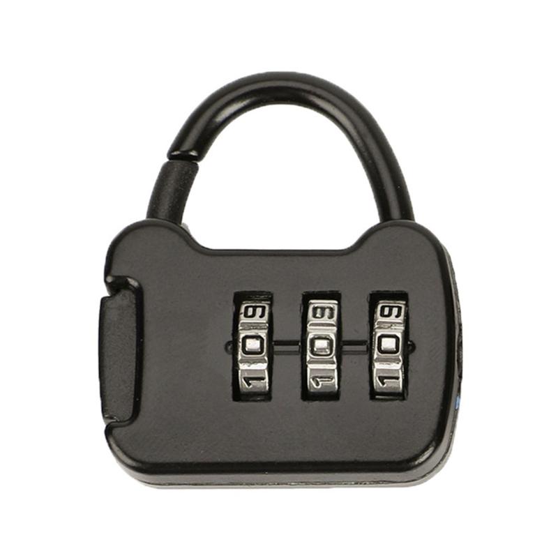 3 Digit Code Combination Padlock Small Travel Luggage for Case Lock Keyless Shackle Lock for Backpack Gym School Locker