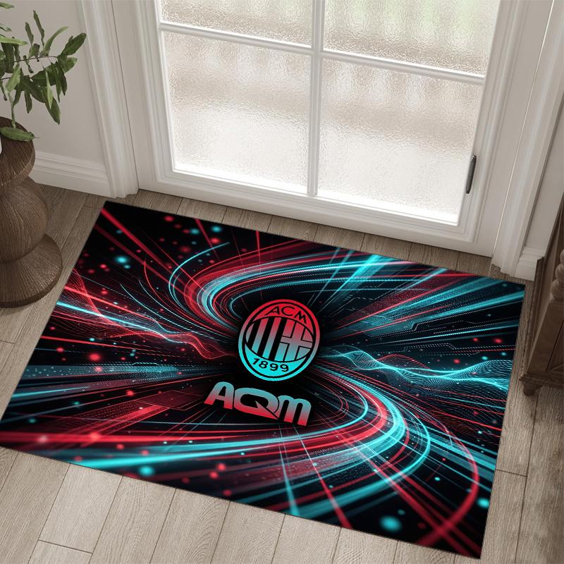 AC Milan Design Crystal Velvet Carpet Cozy Non?Slip Printed Rug For Bedroom Living Room Entrance