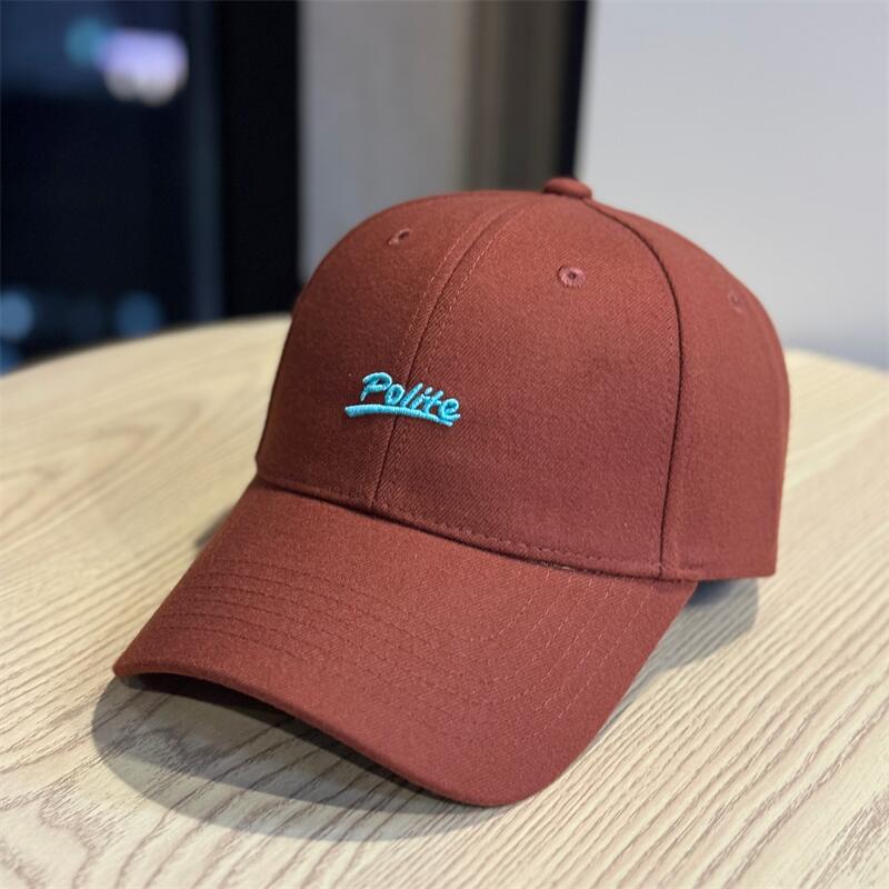 Personalized letter embroidery hard top stylish thin baseball hat women's spring and autumn big head circumference age-reducing wide hat cover cap