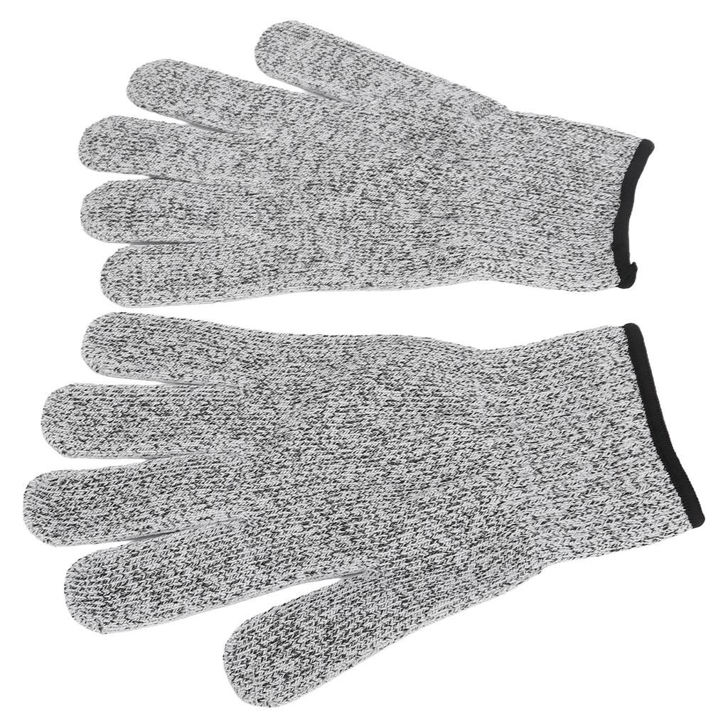 2Pcs Cut Resistant Gloves Level 5 Cutting Labor Gloves Suitable for Kitchen Garden Work Grey