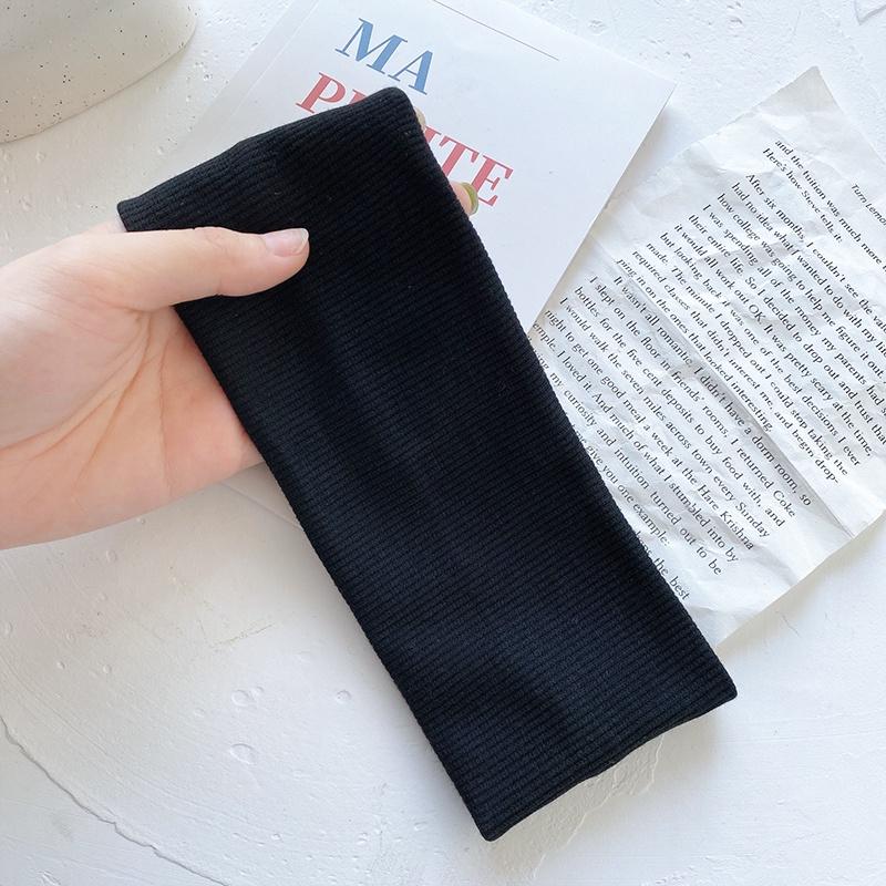 

Женская широкая повязка на голову, эластичная повязка для волос, спортивный тюрбан для йоги, головной убор чёрный