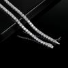 Collier Tennis Homme Haut de Gamme 4mm 5mm Zircon - Luxueux Accessoire Bijou Accentué de Diamants