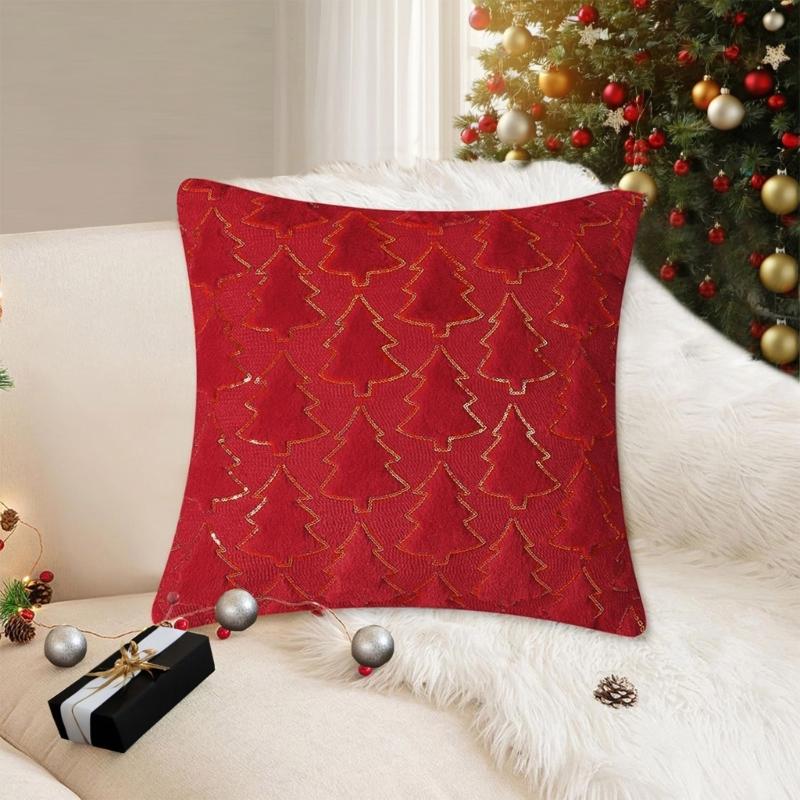 Christmas Throw Pillow Cover 45x45cm, Festival Sofa Chair Cushions Case for Living Room Bedroom