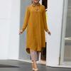 Spring and Autumn Women's Dress Plus Size Lapel Casual Button Long Sleeve Shirt Dresses