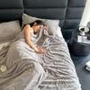 Home Textile Plush Blanket Thickened Jacquard Soft Coral Blankets Office Napping Air Conditioning Blanket Bedsheet Bed Quilt