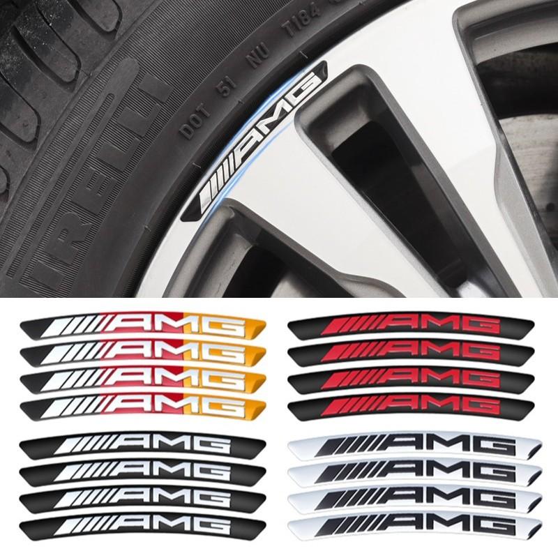 4Pcs Car Wheel Badge Sticker Emblem Decoration for Mercedes Benz W124 W205 W211 W203 W204 W168 CLA CLK CLS GLA GLC C180