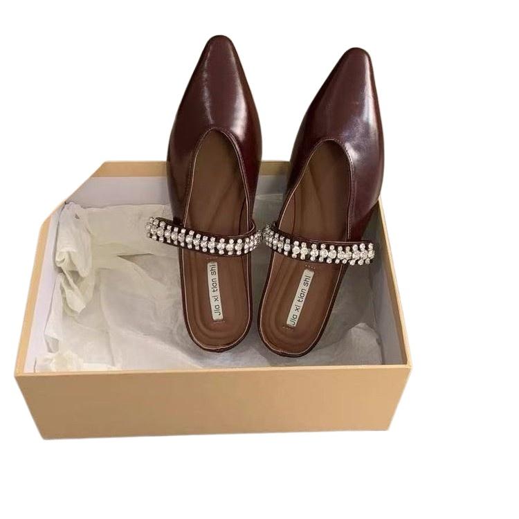 Fashion Women's Slippers New Style Fashionable High-quality Flat Shoes Casual Rhinestone Decoration Luxury Designer's Women's Shoes