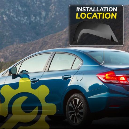 Left Side For 2012-2015 Honda Civic Rear Door Window Pillar Molding Garnish Trim