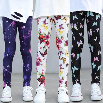 2T -12T Leggings pour filles printemps et automne pantalons imprimés extensibles pour enfants minces pantalons pour enfants coréens vêtements d'été