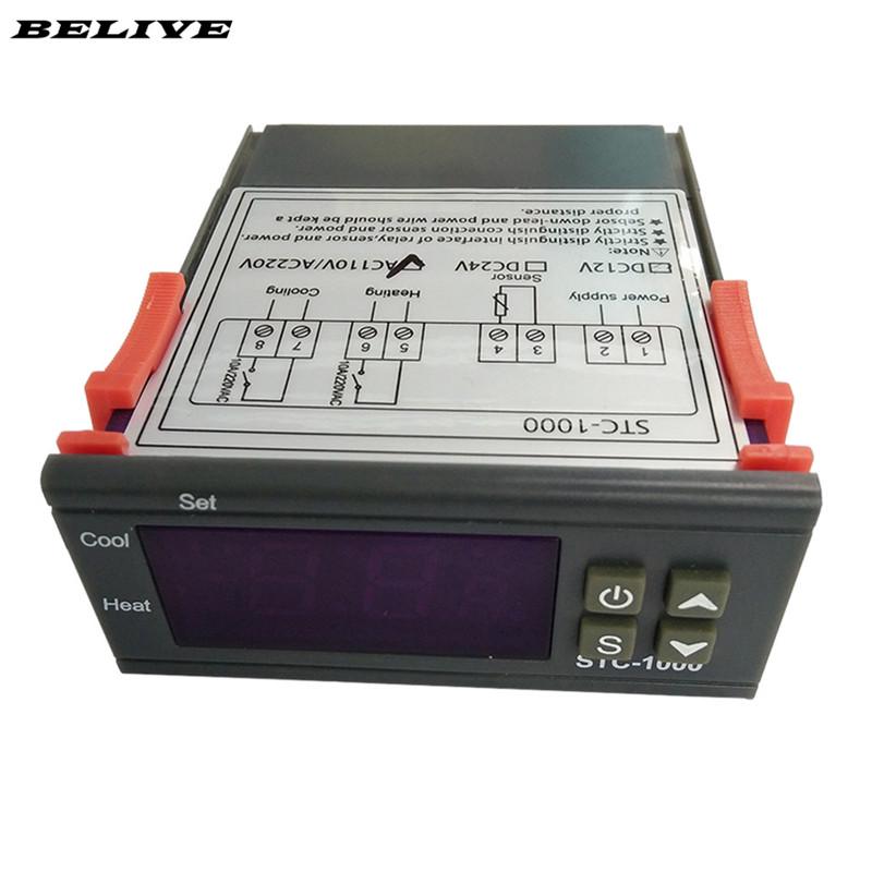 AC110-220V STC-1000 Digital Mini-Temperature Controller Thermostat Sensor Stable