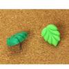 20PCS Cartoon Green Leaf Pushpins: Resin Cork Board Fixing & Office Decor