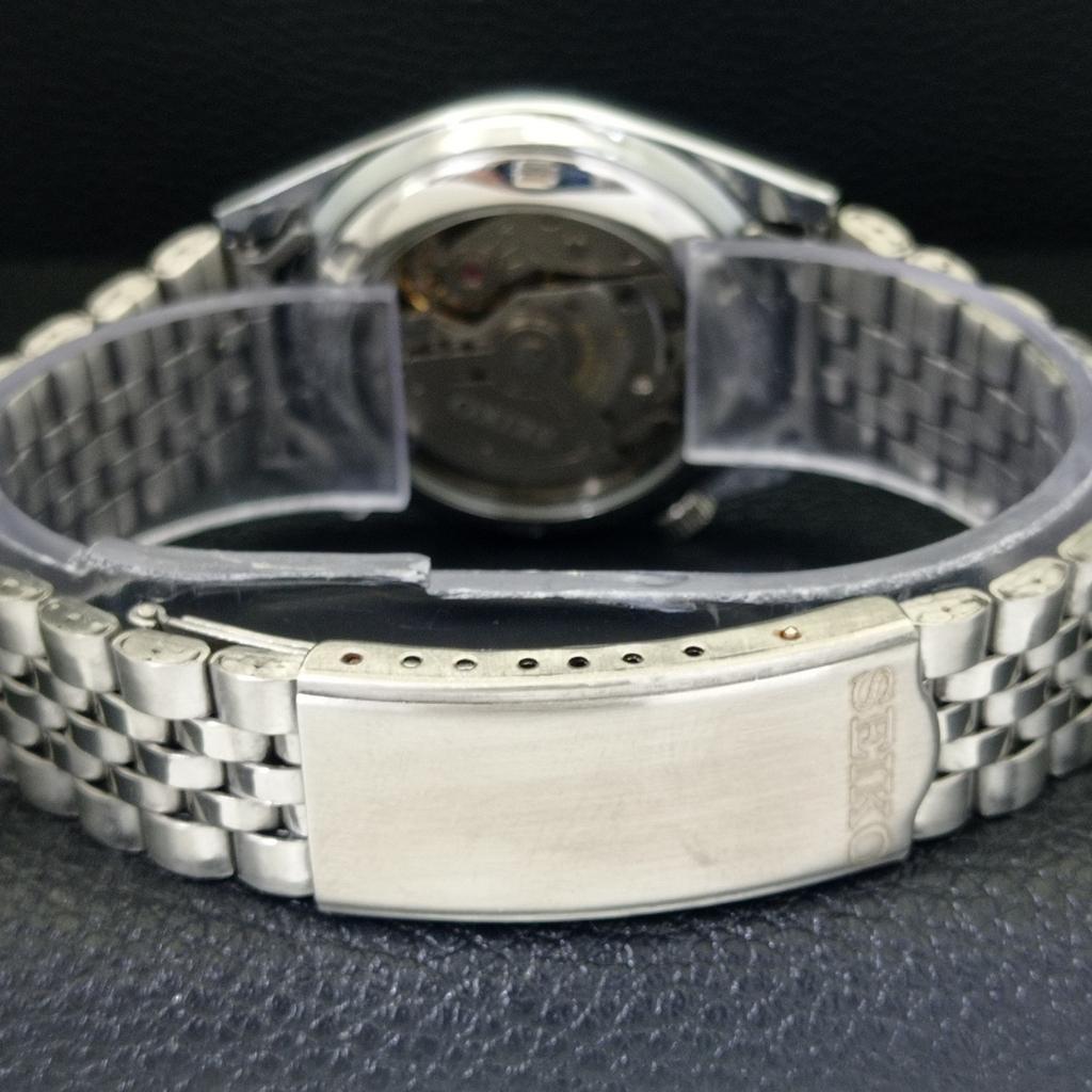 JAPAN VINTAGE REFURBISHED SEIKO 5 AUTOMATIC MENS BLACK DIAL WATCH A440548-9 Sk-a440548-1