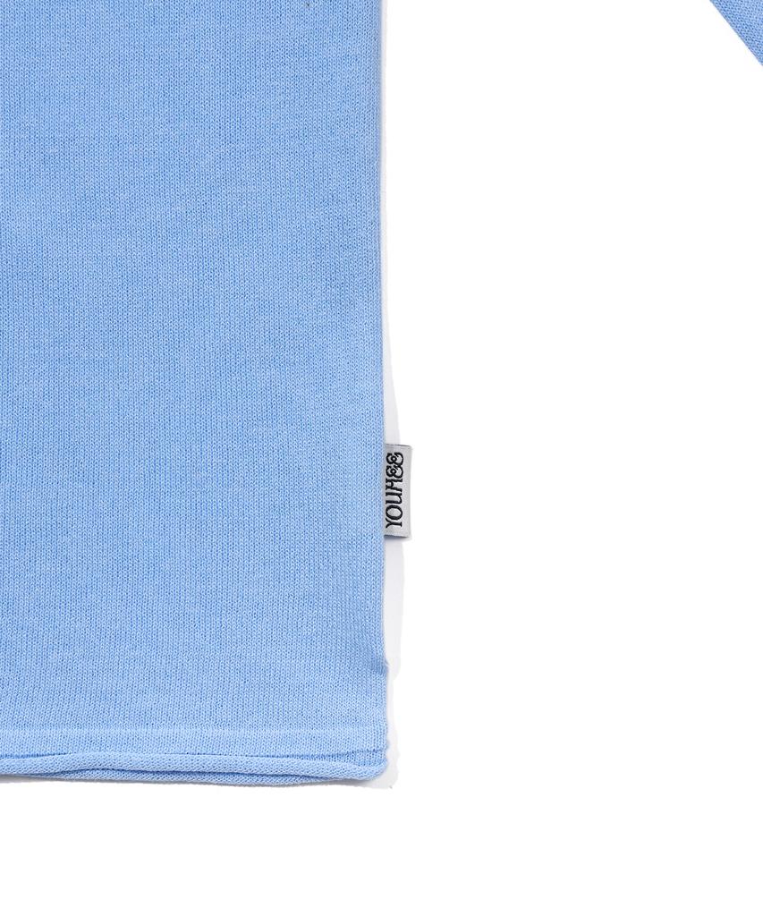 YOUHEE Color Blocked Long Sleeve Knit_Blue