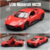 1/36 Maserati MC20 Super Sport Spielzeugautomodell für Kinder RMZ CiTY 5" Druckguss-Miniatur-Pullback-Kollektion Geschenk für Kinder Jungen
