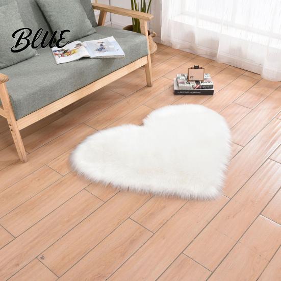 Washable Mats Rug Living Room Soft Texture Water Absorption Mat Strong Love Heart Shape Non-slip