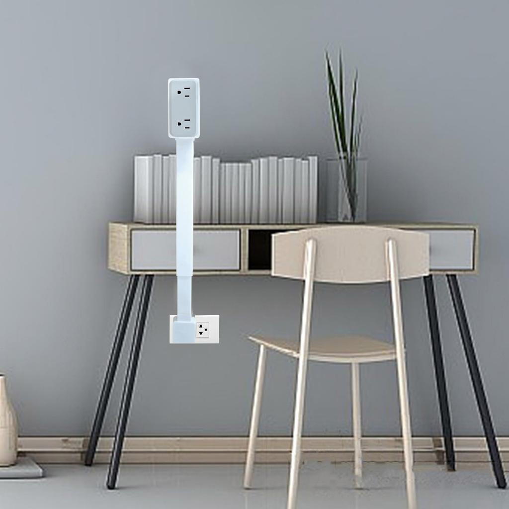 Przedłużacz elektryczny. Dostęp do trudno dostępnych gniazdek! Posiada USB-A, USB-C i 2 gniazda AC, Rozciąga się od 22 cali do 34 cali, Obraca się o 180°. Używać za kanapami