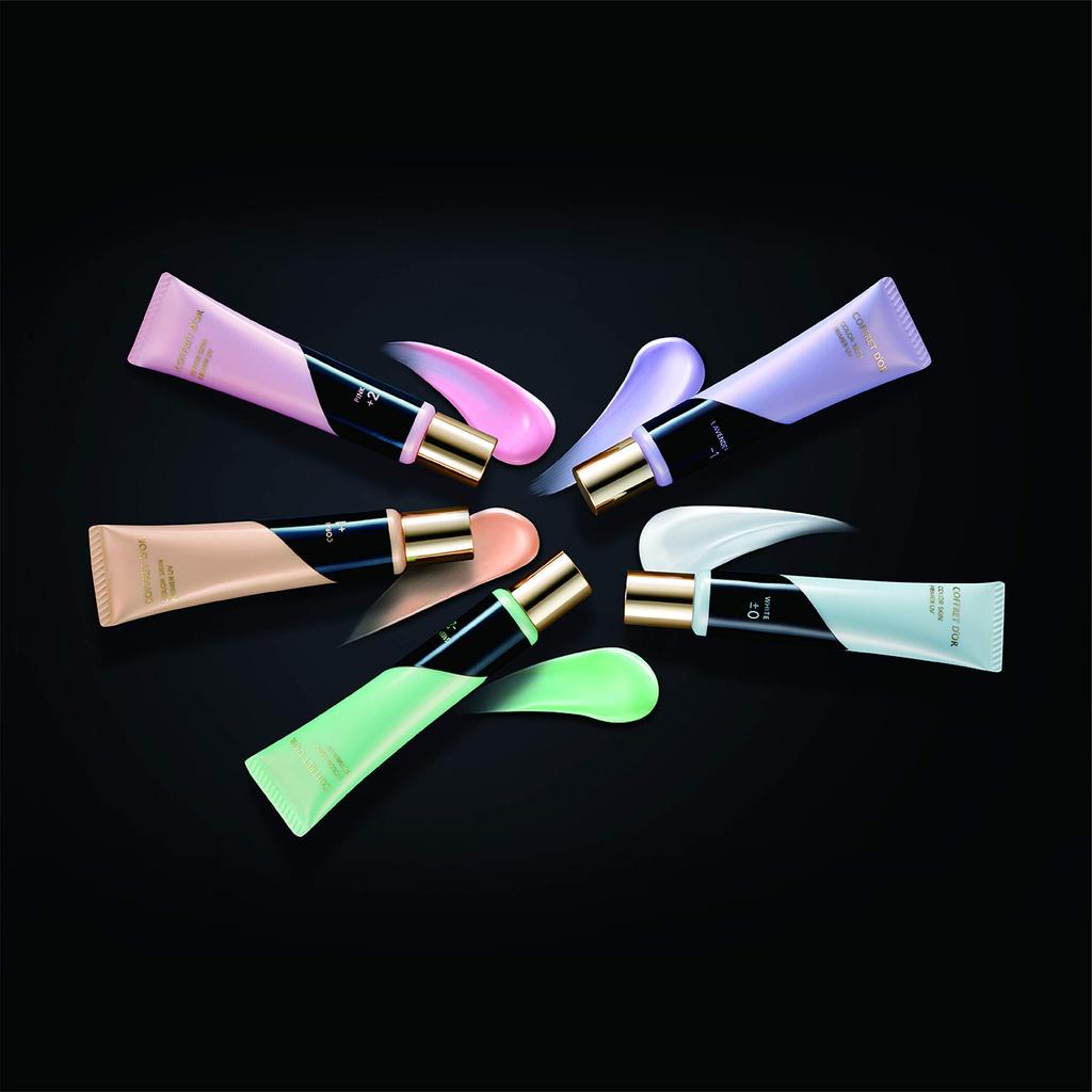 COFFRET Color Skin Primer UV Primer Liquid Foundation with Limited Edition Mirror D'OR (5-Color Set) + (Ocher C) [Discontinued]