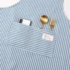 Kitchen Cooking Apron Cotton Linen Stripe Printed Anti-oil Sleeveless Aprons For Men Women Cooking Baking Waist Apron Household
