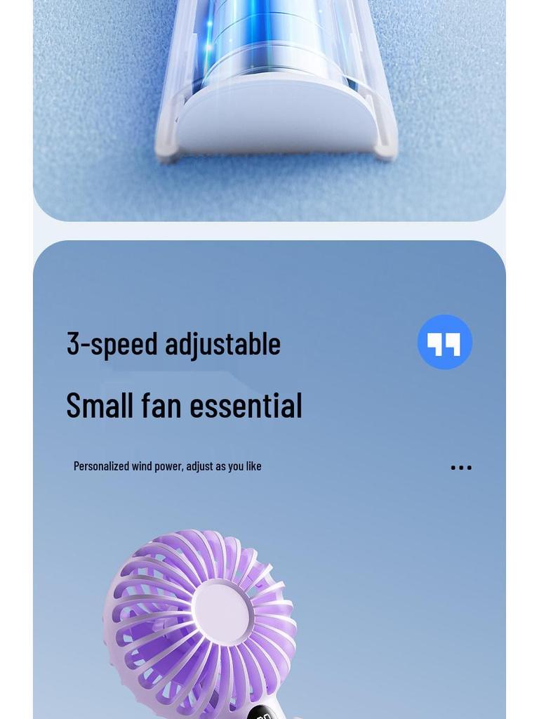 Portable Rechargeable Mini Fan: Handheld USB-Powered with Long Battery Life