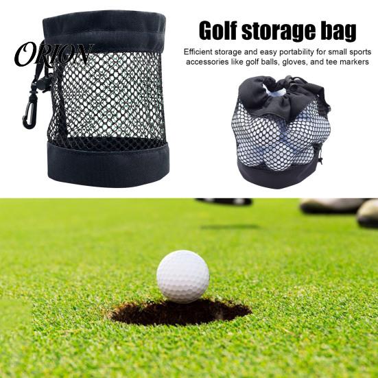 Golf Ball Holder Portable Storage Bag, Drawstring Mesh Pouch for Accessory, Bag Gear Organizer, Gift Men Women Golfer