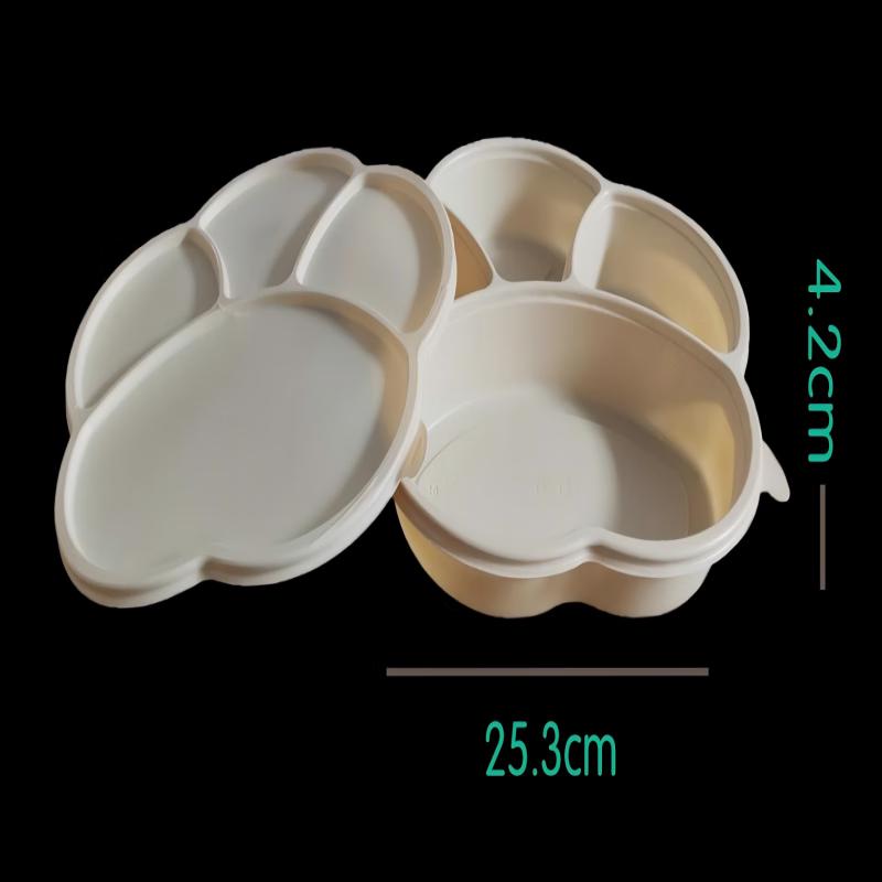 Biologisch abbaubare Take-away-Behälter aus Maisstärke mit Deckeln