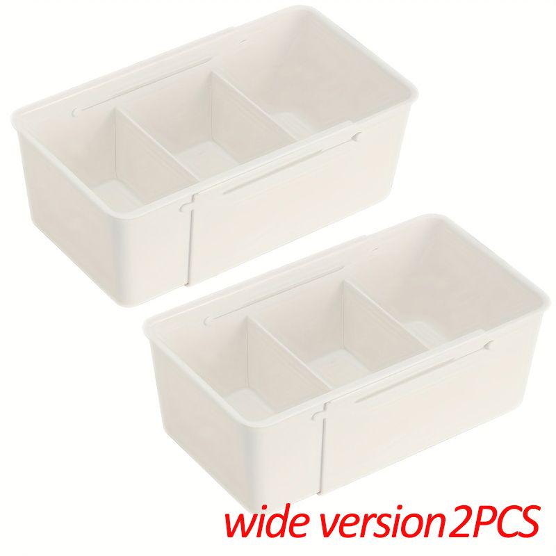 Expandable Storage Drawer Organizers Sliding Bin Plastic Desk Trays With Items Clothing Underwear Storage Kitchen Containers