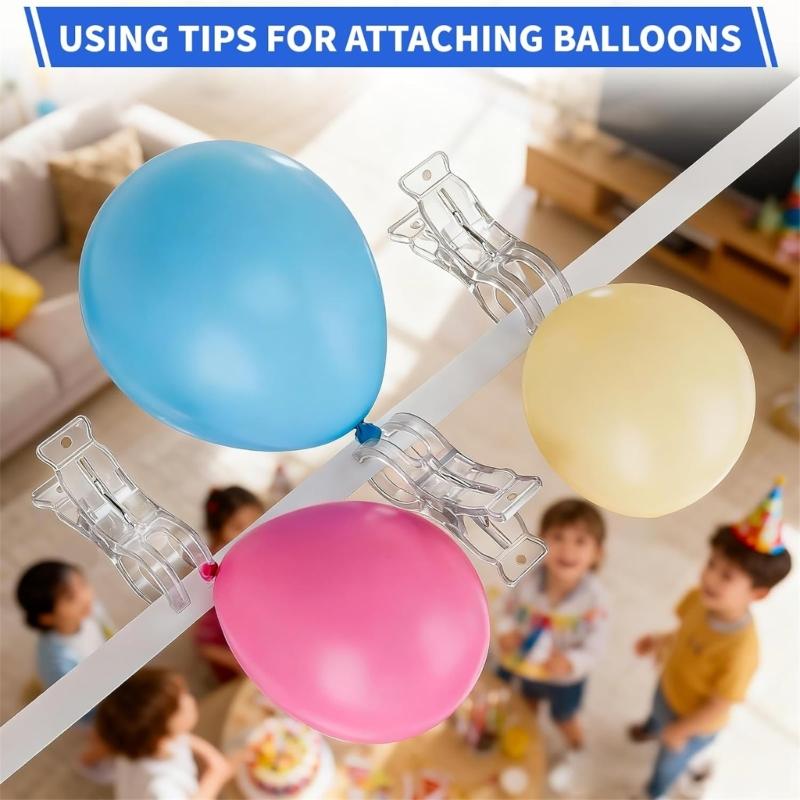 15pcs Transparent Balloon Arch Clips with Metal Spring Large Clamps For Birthday Decoration Accessories