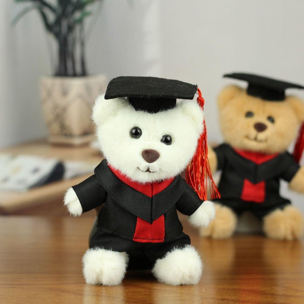 Pp Cotton Graduation Bear Doll With Doctor Hat Bear Animal Keychain Children