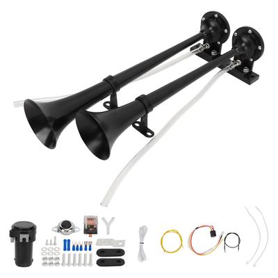 130dB DC 12V Dual Trumpet Horn Loud Dual Trumpet Air Horn for Trucks Vans Yachts