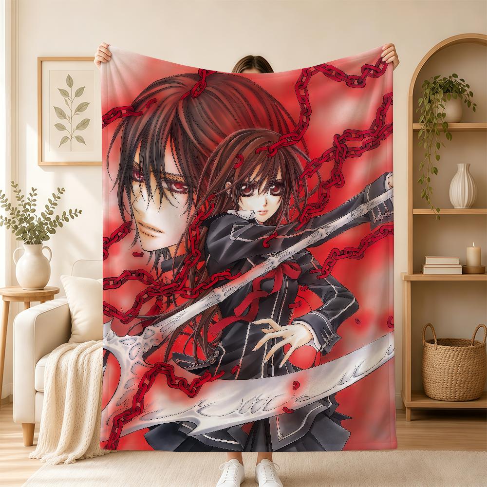 Anime Vampire Knight Blanket For Soft Warm Knee For Bedroom Living Room Bed Sofa Camping Picnic Office Gift
