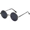 [SEIKODO] Men's Polarized Sunglasses, Round Glasses, Stylish UV Protection Sunglasses for Driving, Fishing, Running, and Women's (TYYJ01 - Gray Frame/