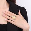 Ladies' Nanyang Philippine Sea Gold Pearl Ring With Pigeon Egg Set Full Adjustable Vintage