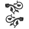 Vintage Iron Curtain Pole Ends Stylish Drapery Rail Head Durable Window Blind Hardware for Home Decor