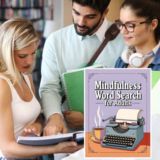 Kniha hledání slov mindfulness pro dospělé Relaxační kniha puzzle pro úlevu od stresu a úzkosti Uklidňující hádanky hledání slov pro udržení vaší mysli v klidu