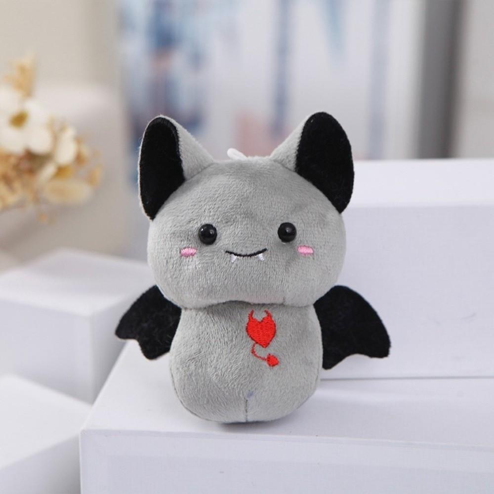 Durable Soft Halloween Bag Pendant PP Cotton Stuffed Toy Funny Bat Plush Keychain Commute
