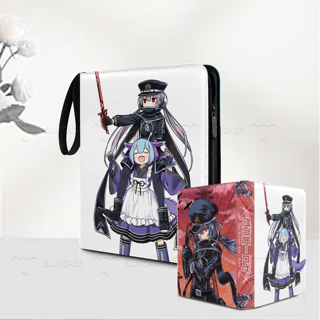 Custom Cover 500+ Capacity A4 Yu-Gi-Oh! Binder Premium PU Leather 9-Pocket Zippered Album TCG Organizer with Refillable Pages